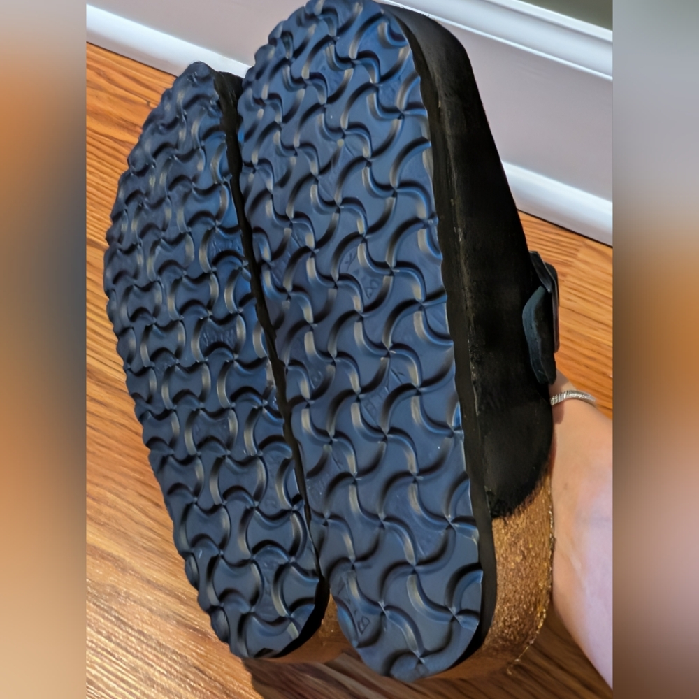 Birkenstock Boston Soft FootbedSuede Leather - Black - Picture 10 of 14